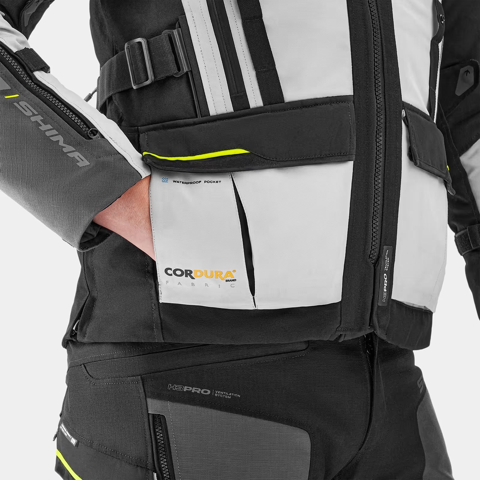 SHIMA TRACKER HOMBRE DE MOTO DE TURISMO CHAQUETA GRIS CLARO – 11 – Maximomoto PT