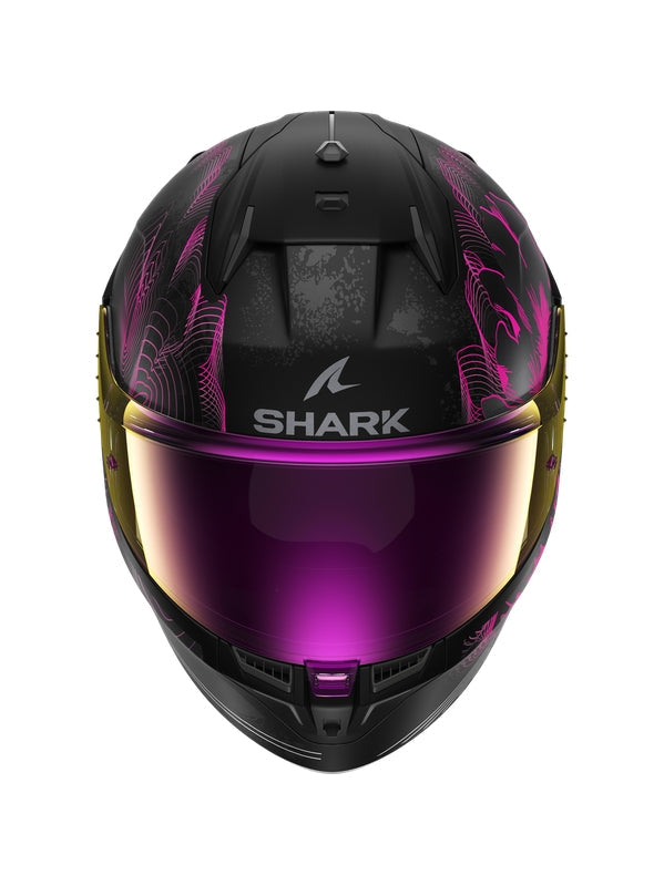 SHARK D-SKWAL 3 MAYFER CAPACETE INTEGRAL MOTO PRETO FOSCO VIOLETA ANTRACITE