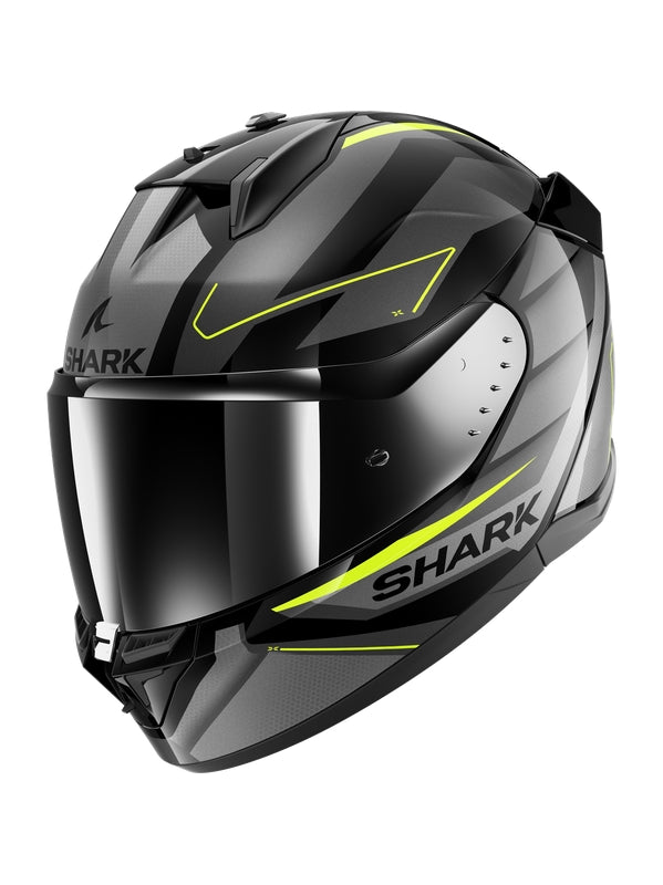 SHARK D-SKWAL 3 SIZLER CAPACETE INTEGRAL MOTO NEGRO ANTRACITA AMARILLO