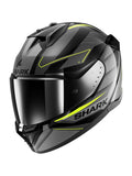 SHARK D-SKWAL 3 SIZLER CAPACETE INTEGRAL MOTO NEGRO ANTRACITA AMARILLO