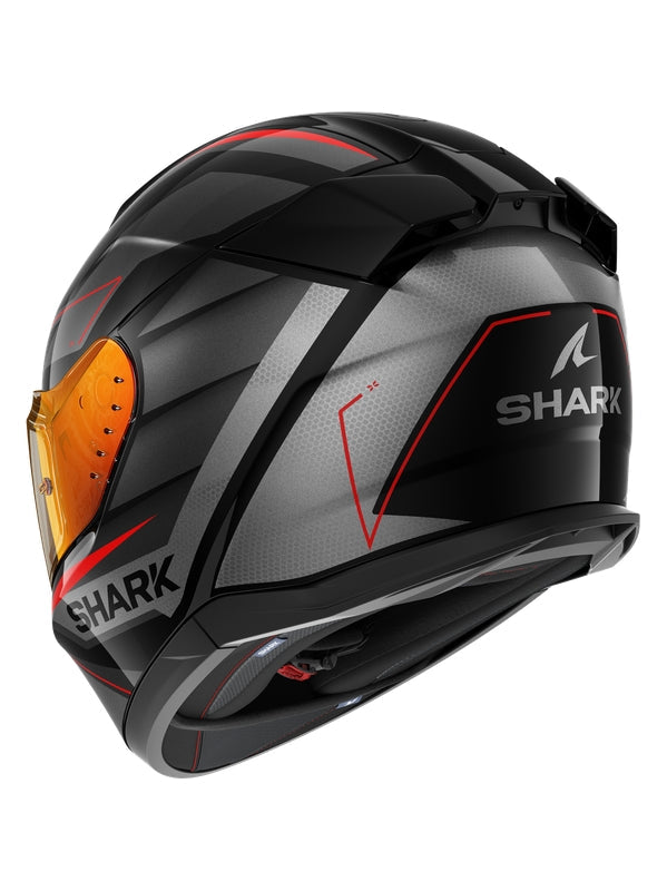 SHARK D-SKWAL 3 BLAST CAPACETE INTEGRAL MOTO PRETO-ANTRACITE-VERMELHO