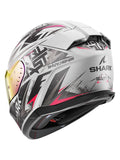 SHARK D SKWAL 3 BLAST CAPACETE INTEGRAL MOTO PRATA VIOLETA PRETO