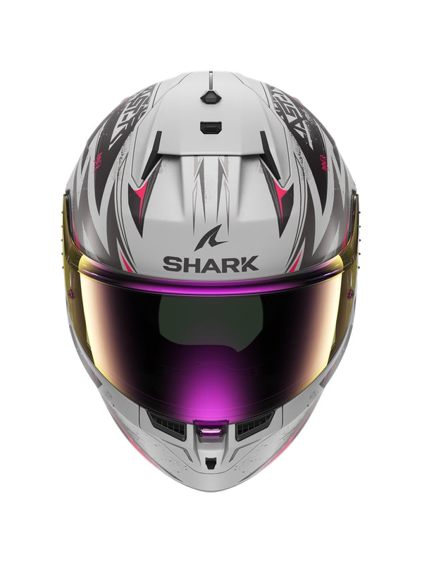 SHARK D SKWAL 3 BLAST CAPACETE INTEGRAL MOTO PRATA VIOLETA PRETO