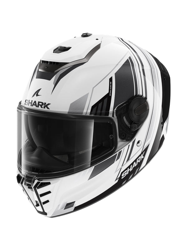 Shark - SPARTAN RS FIBRE White Black Chrom - SECURTEX MOTOR S.L (t/a MaximoMoto)