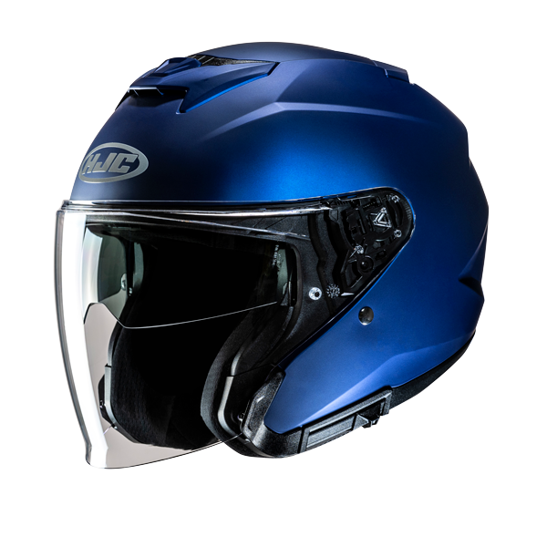 HJC i31 Casco abierto para moto S.flat azul metalizado