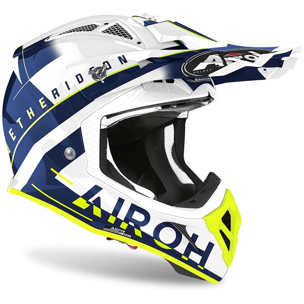 AIROH - CASCOS AVIATOR ACE AMAZE BLUE GLOSS