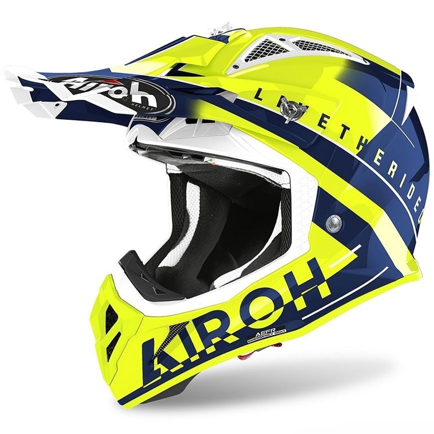 AIROH - CASCOS AVIATOR ACE AMAZE BLUE GLOSS