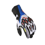MACNA BRAWLER RTX MOTOCICLETA LUVAS BRANCAS VERMELHAS AZUIS