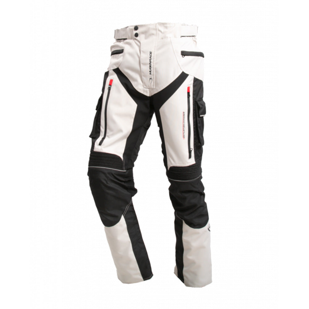 MUGENRACE 1851 Linear Venture Moto Têxtil Calças Cinza Claro Preto
