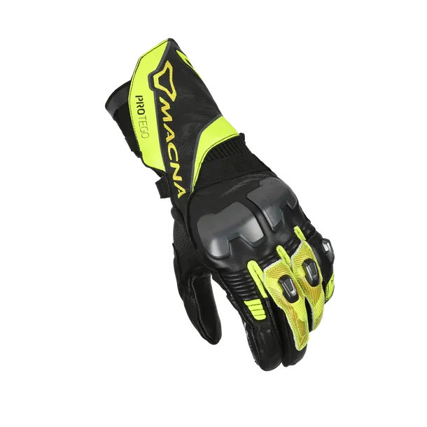 MACNA PROTEGO HOMEM MOTOCICLETA COURO LUVAS PRETAS AMARELAS – 1 – Maximomoto PT