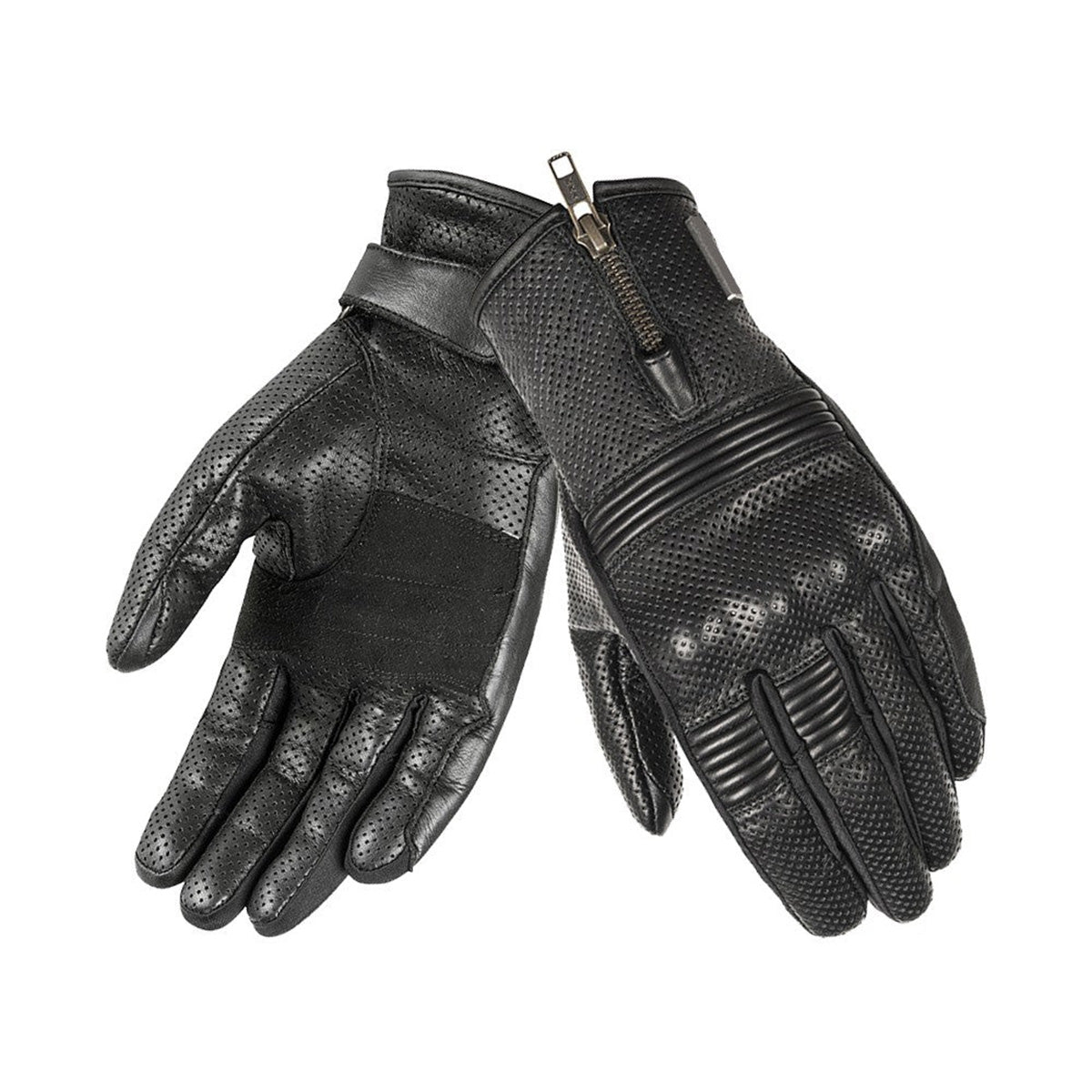 BELA IMPACT Moto Couro Luvas Preto