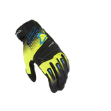 MACNA JUGO MOTOCICLETA COURO ESPORTES LUVAS PRETAS AMARELAS