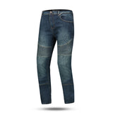 BELA Denim Jeans Urbano Moto Senhora Calcas Vintage Azul 32L