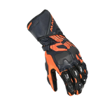 MACNA POWERTRACK MOTOCICLISTA HOMEM LUVAS LARANJA PRETO AZUL ESCURO
