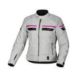 Macna Oryon mujer Chaqueta moto impermeable Gris Claro
