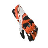 MACNA PROTEGO HOMEM MOTOCICLETA COURO LUVAS BRANCAS LARANJA PRETAS