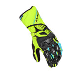 MACNA POWERTRACK HOMEM MOTOCICLETA LUVAS AMARELAS PRETAS AZUIS