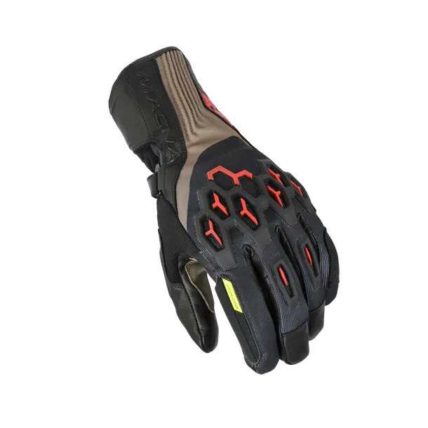 MACNA BRAWLER RTX MOTORCYCLE GLOVES TAUPE BLACK RED – 1 – Maximomoto PT