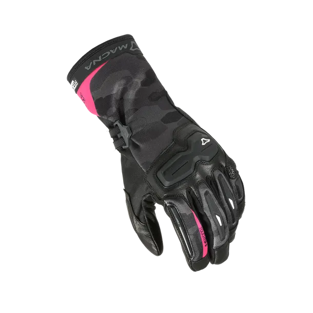 MACNA TERRA RTX MULHER MOTOCICLETA LUVAS PRETAS ROSA CINZA