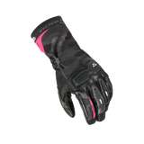 MACNA TERRA RTX MULHER MOTOCICLETA LUVAS PRETAS ROSA CINZA
