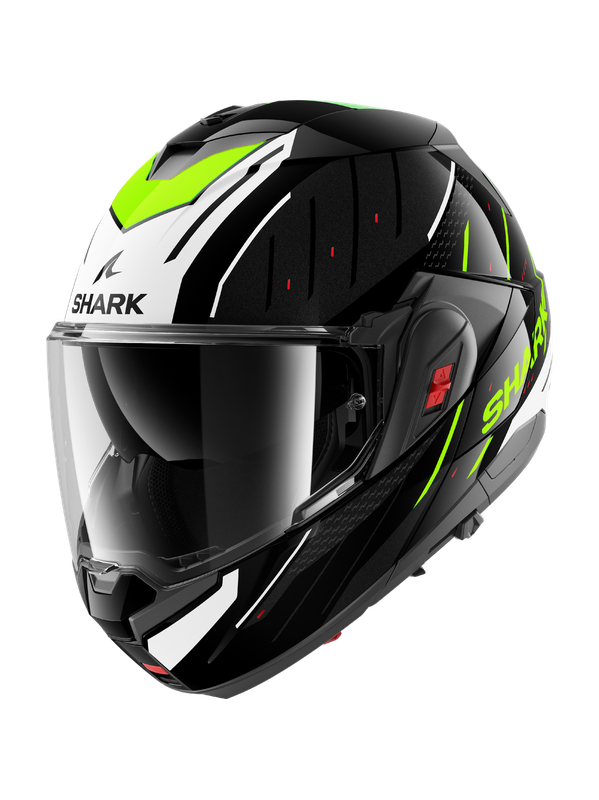 SHARK OXO RYDGER ABATIBLE MODULAR CASCO NEGRO BLANCO AMARILLO – 1 – Maximomoto PT