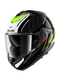 SHARK OXO RYDGER ABATIBLE MODULAR CASCO NEGRO BLANCO AMARILLO