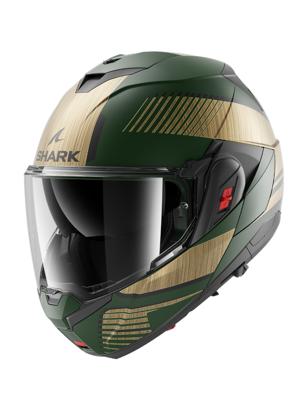 SHARK OXO SIEVE Matte green chrome gold modular Hull – 1 – Maximomoto PT