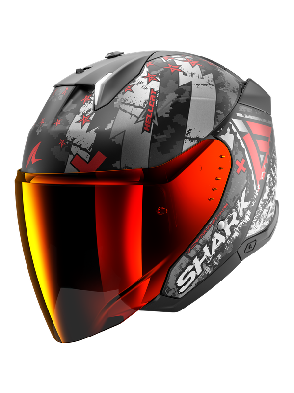 Shark SKWAL i3 Hellcat open Casco matte black red chrome – 1 – Maximomoto PT