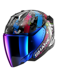 SHARK SKWAL i3 JET Hellcat CASCO NEGRO MATE CROMADO AZUL