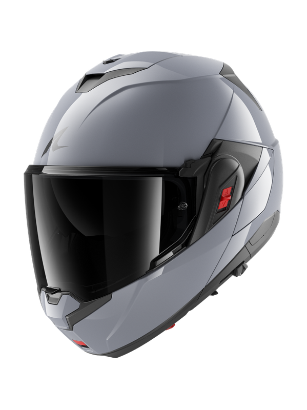 SHARK OXO DARK SHADOW FLIP DELANTERO CASCO PISTOLA PLATA – 1 – Maximomoto PT
