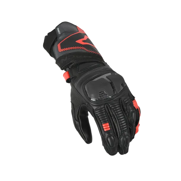 MACNA THUNDER MOTOCICLETA COURO LUVAS PRETAS VERMELHAS – 1 – Maximomoto PT