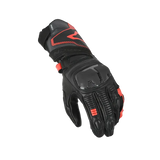 MACNA THUNDER MOTOCICLETA COURO LUVAS PRETAS VERMELHAS