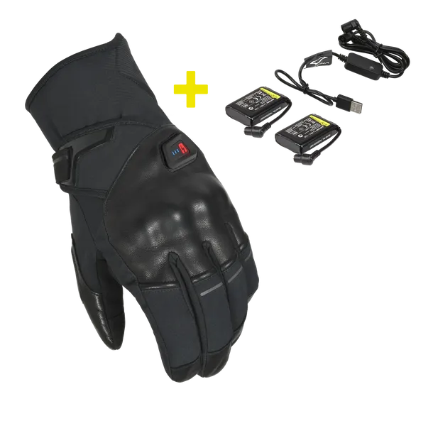 MACNA ERA RTX KIT AQUECIDA MOTOCICLETA HOMENS LUVAS PRETA