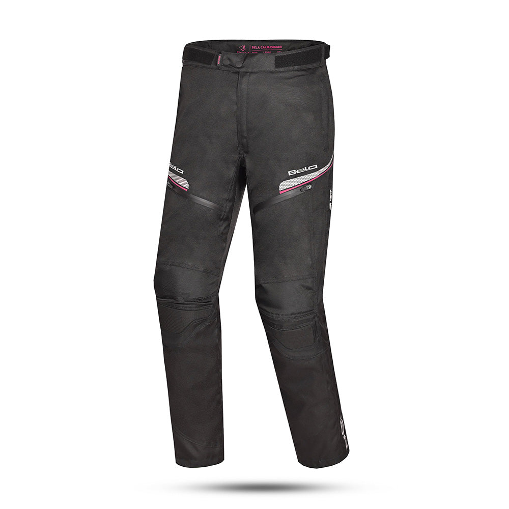 BELA CALM DIGGER Moto Textil Senhora Calcas Preto Rosa 30L