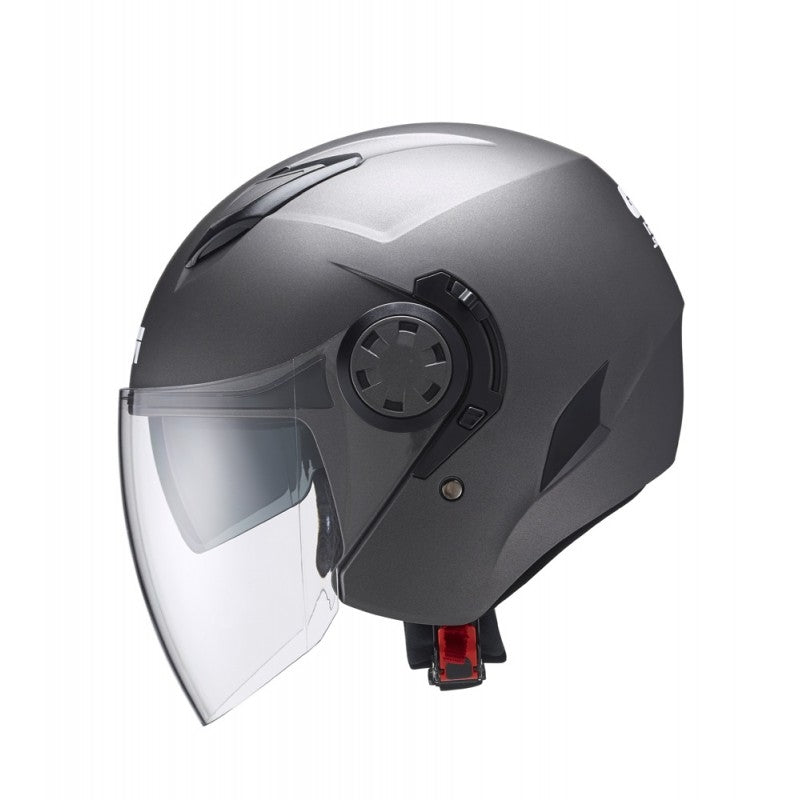 GIVI 12.3 STRATOS Aberto Scooter Jet Capacete Titânio Sólido – 1 – Maximomoto PT