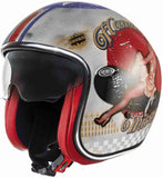 PREMIER - CASCO VINT. PIN UP OLD STYLE SILV