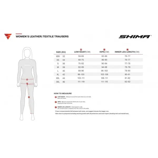 SHIMA HERO 2.0 Moto Senhora Textil Calcas Preto Cinza