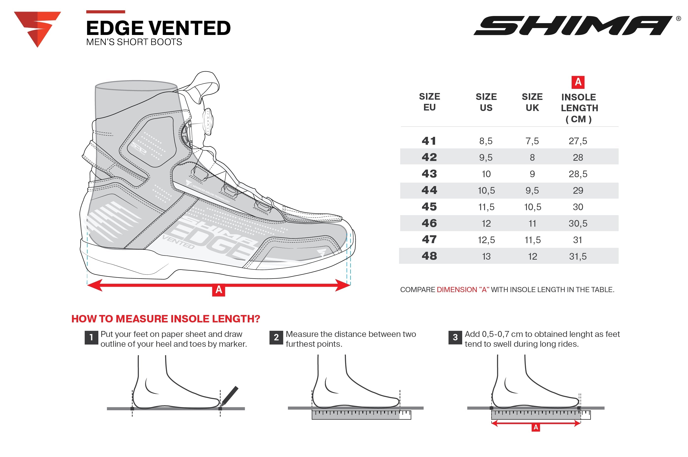 SHIMA EDGE VENTED BOOTS KHK
