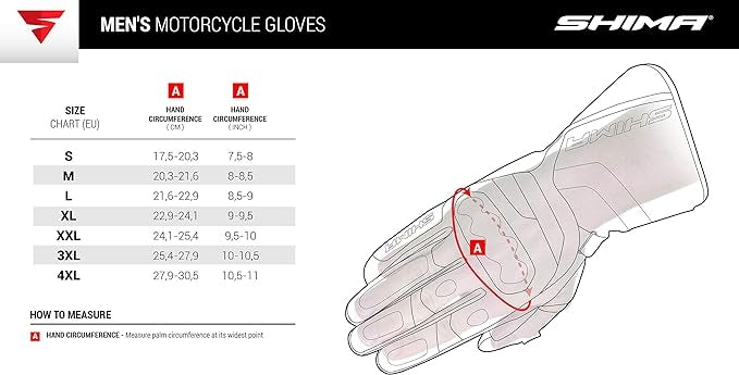 SHIMA TOURING DRY Moto Luvas Preto