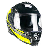 CGM 363 SHOT RACE Integral Moto Casco Negro fluo amarillo