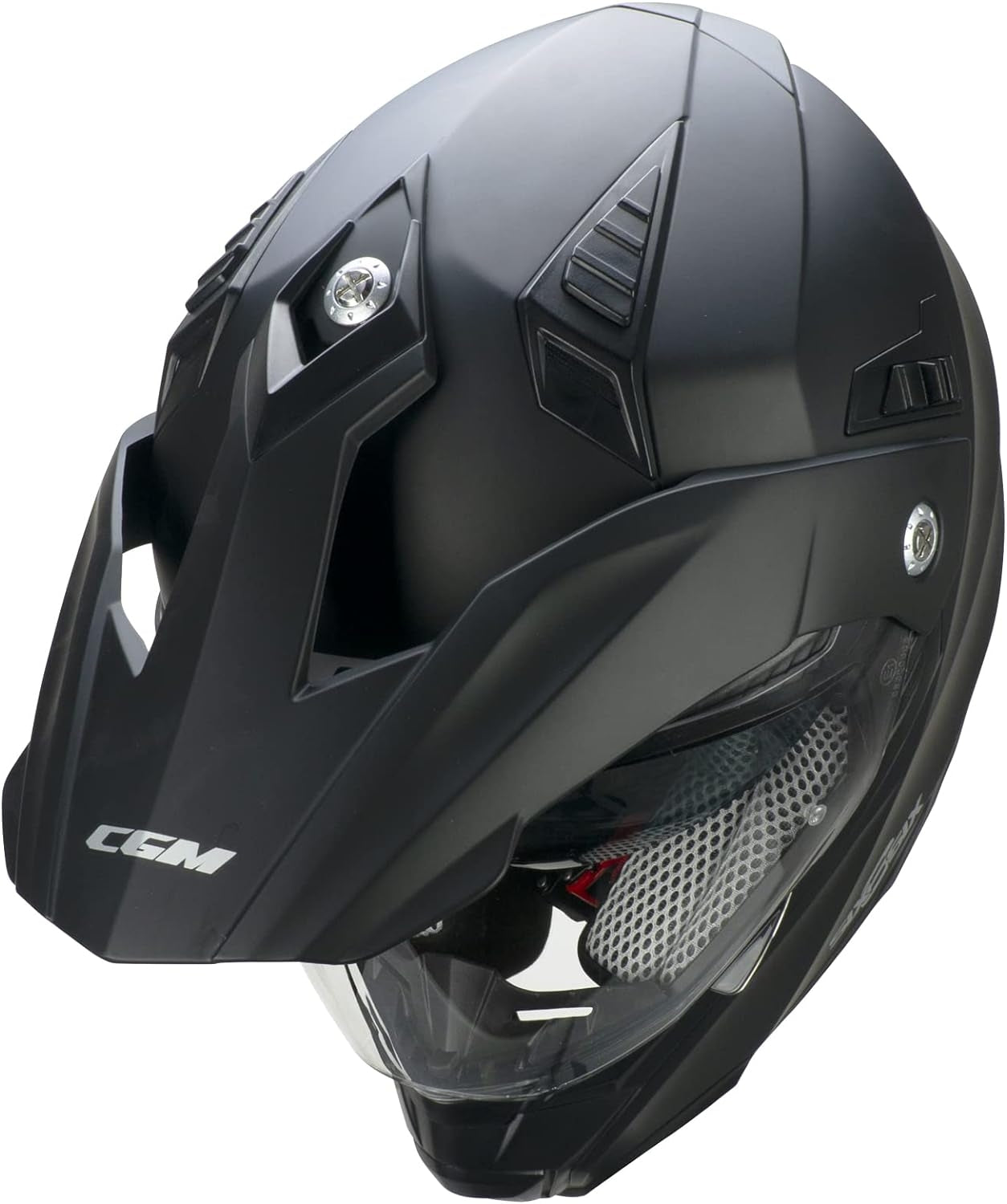 CGM 666A TWIN Mono Casco de Moto Todoterreno Aventura Nero Opaco