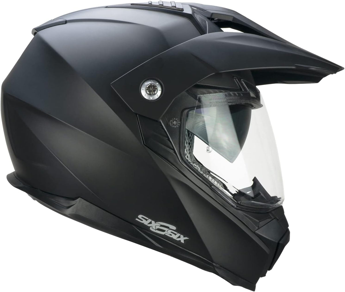 CGM 666A TWIN Mono Casco de Moto Todoterreno Aventura Nero Opaco