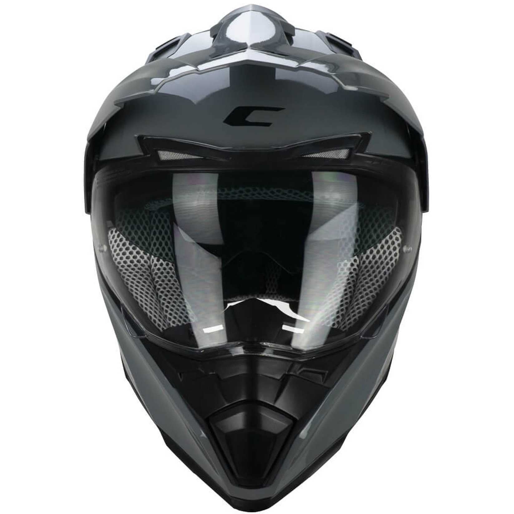 CGM 666A TWIN Mono Casco de Moto Todoterreno Aventura Gris