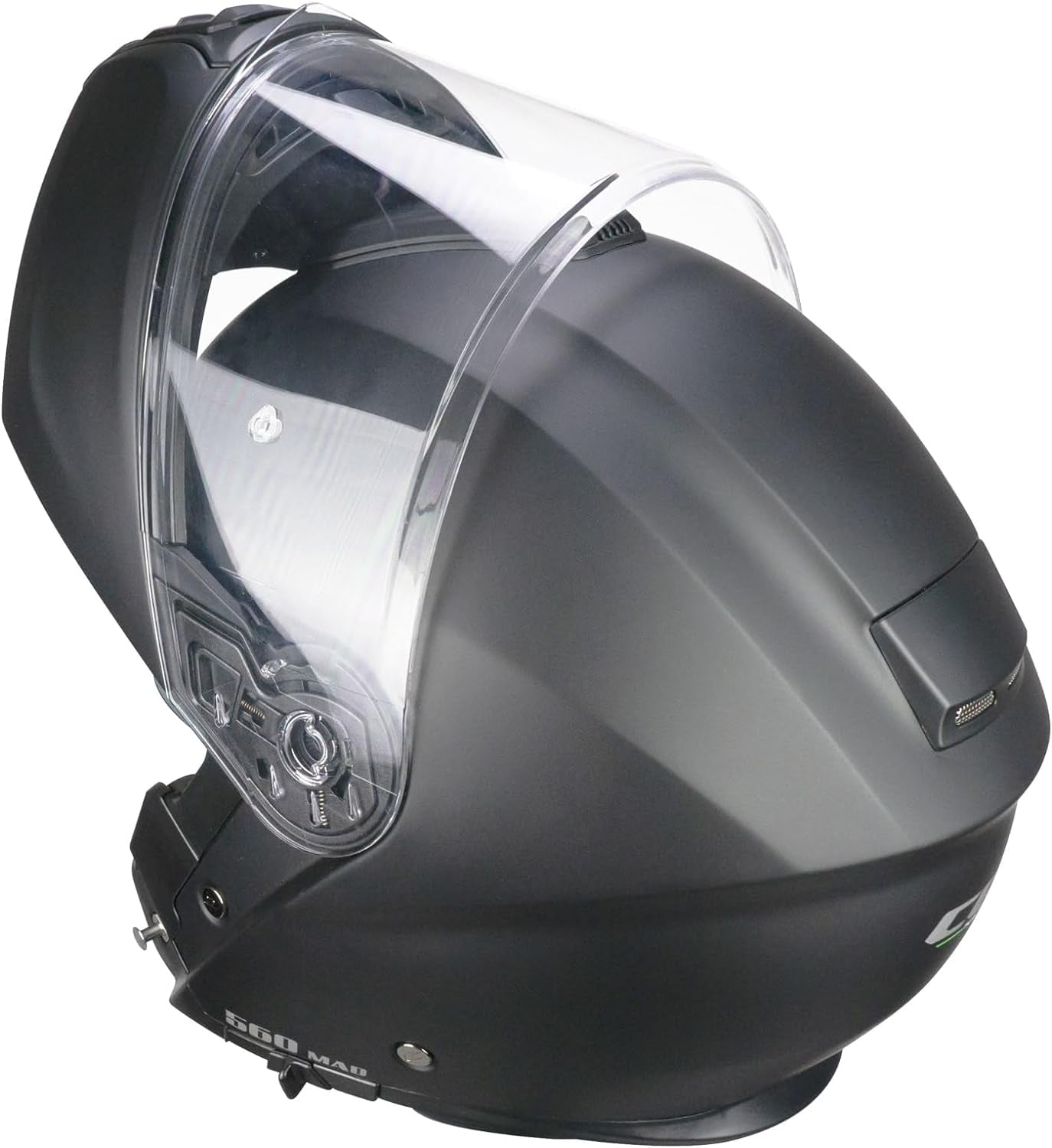 CGM 560A MAD MONO CASCO MODULAR DE MOTO NEGRO MATE