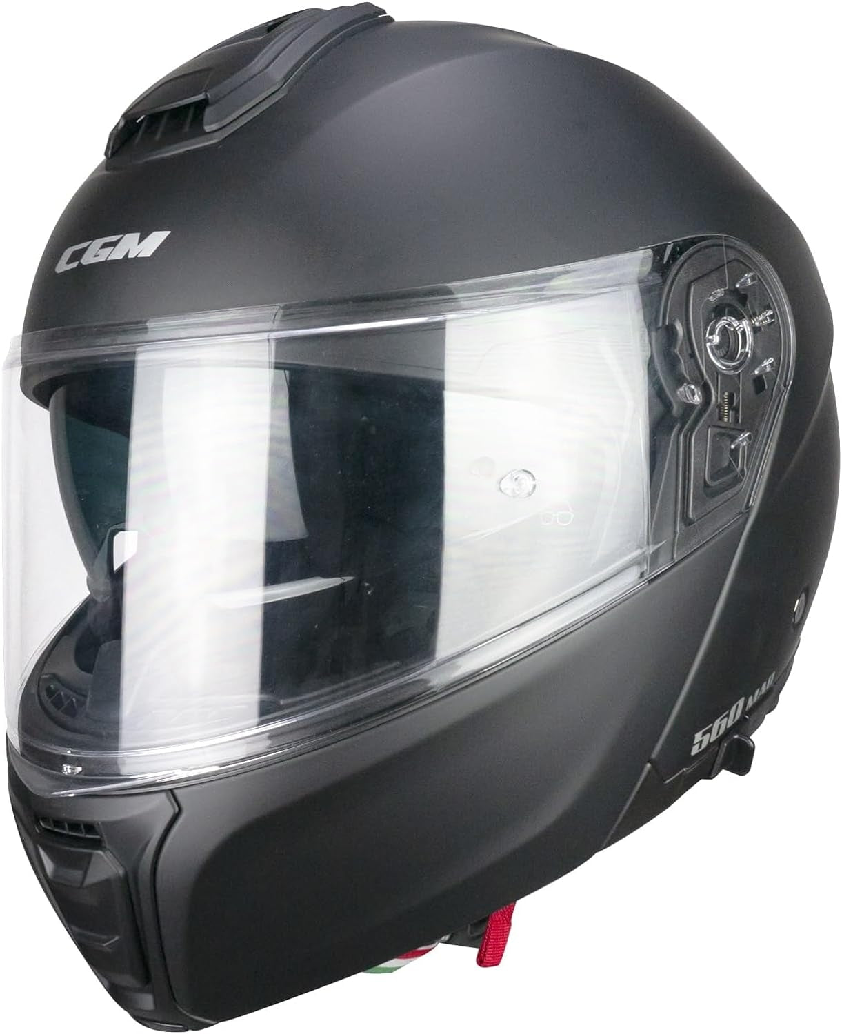 CGM 560A MAD MONO CASCO MODULAR DE MOTO NEGRO MATE