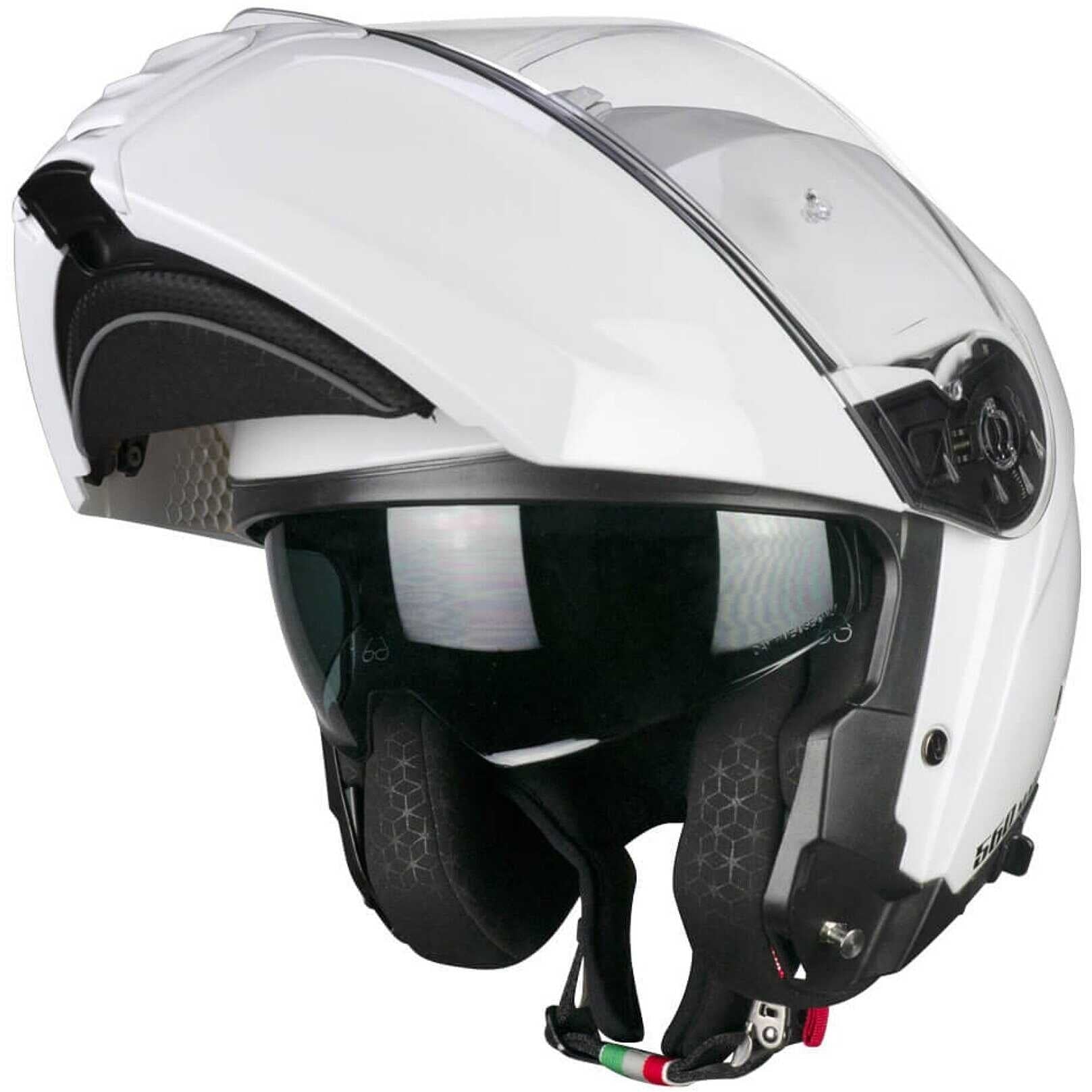 CGM 560A MAD MONO CASCO MODULAR DE MOTO BLANCO