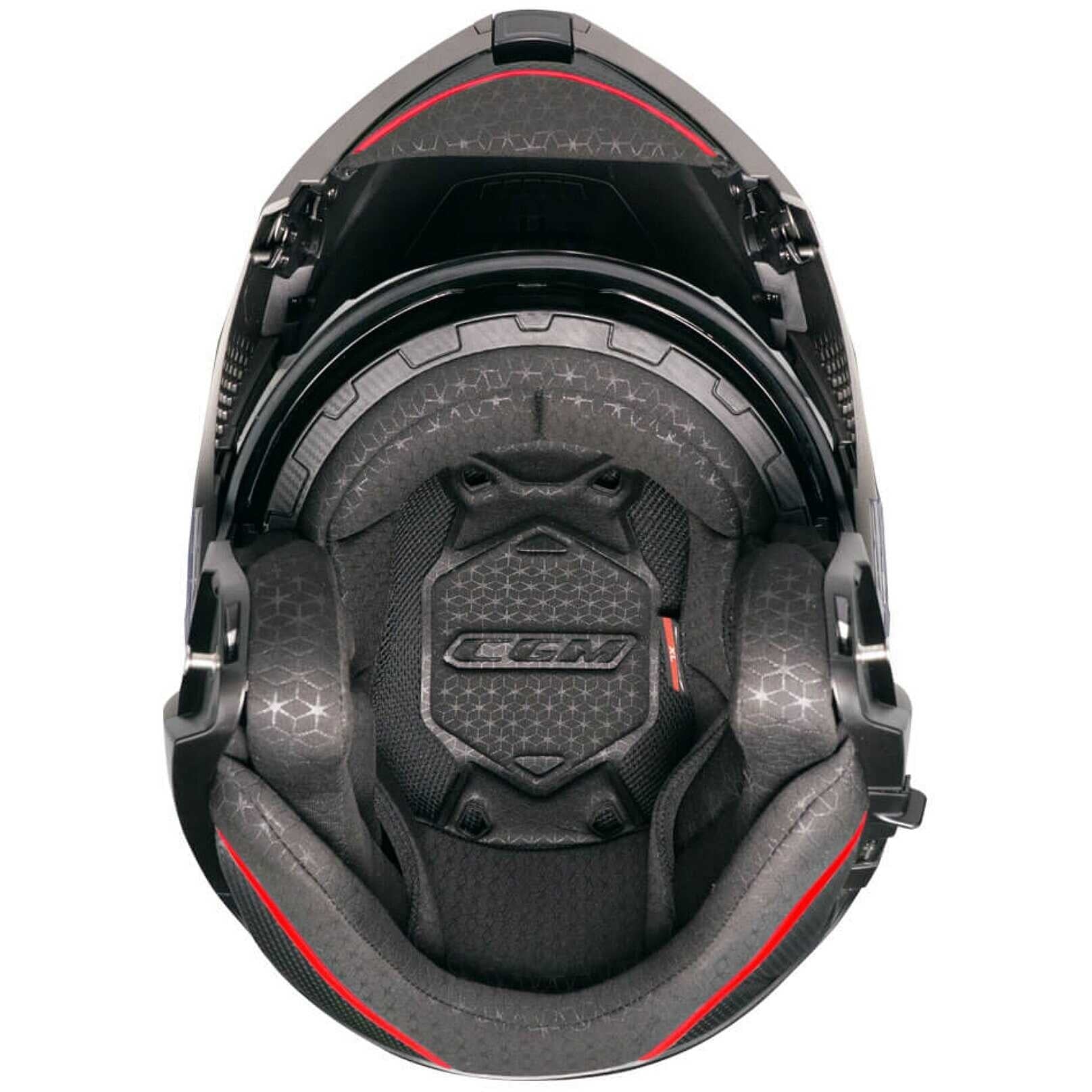 CGM 560G MAD RIDE TURISMO CASCO MODULAR NEGRO ROJO MATE