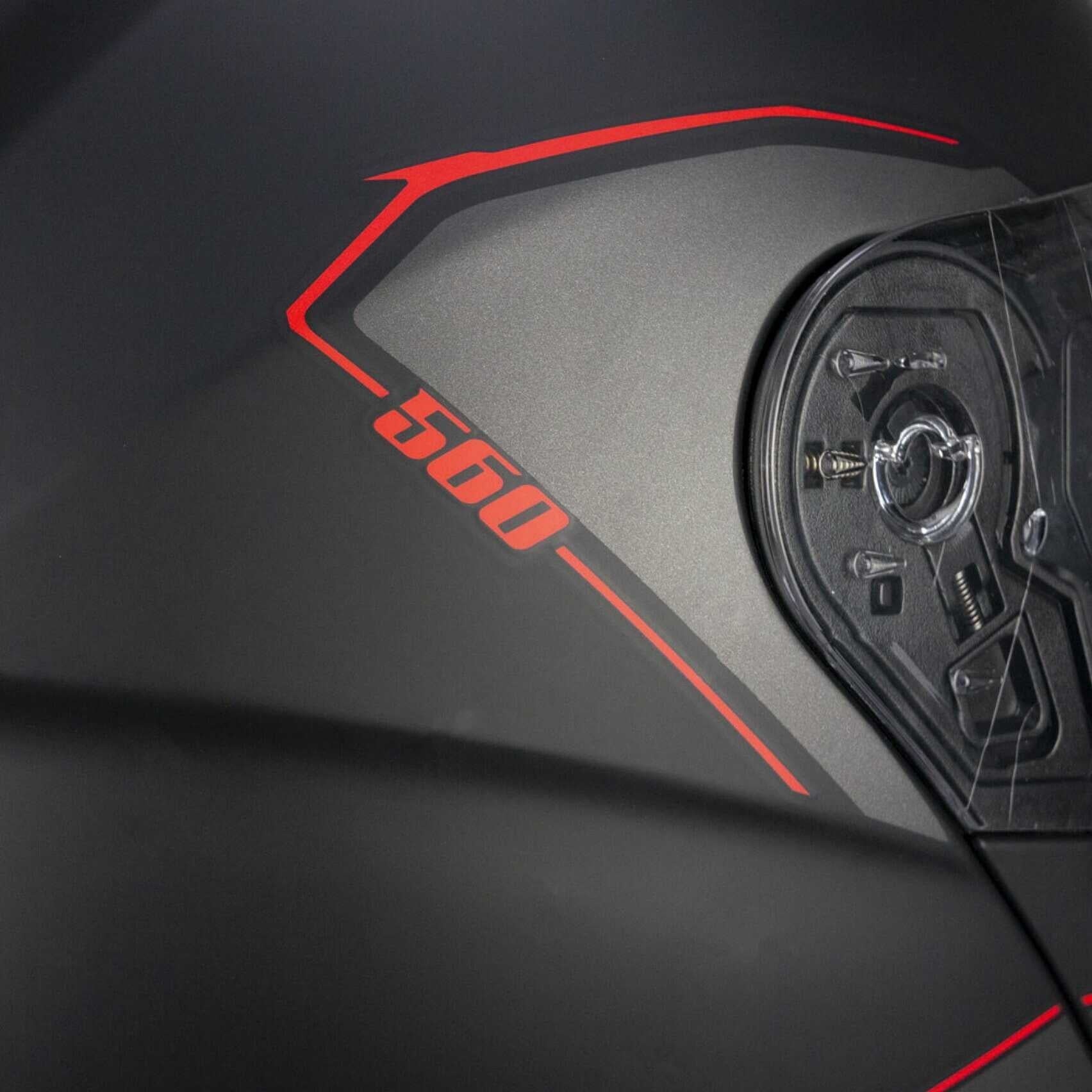 CGM 560G MAD RIDE TURISMO CASCO MODULAR NEGRO ROJO MATE