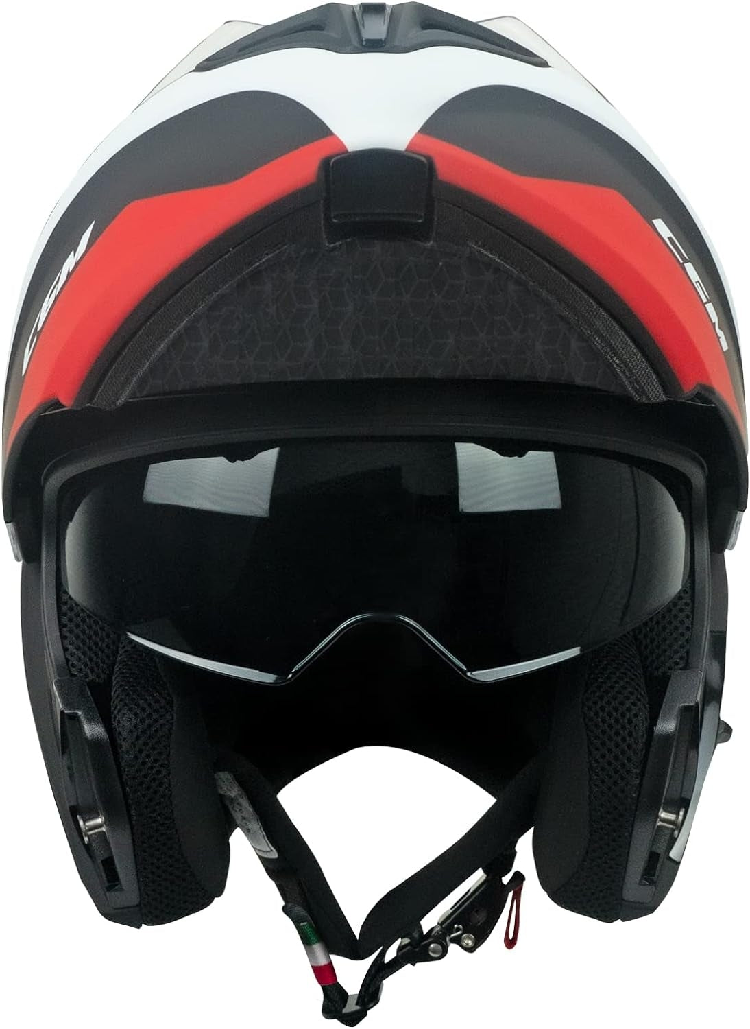 CGM 568G BER DRESDA Modular Casco Nero Rosso opaco