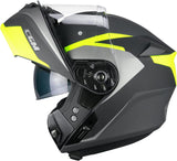 CGM 568G BER grafito Modular Casco moto Grafite Giallo fluo opaco
